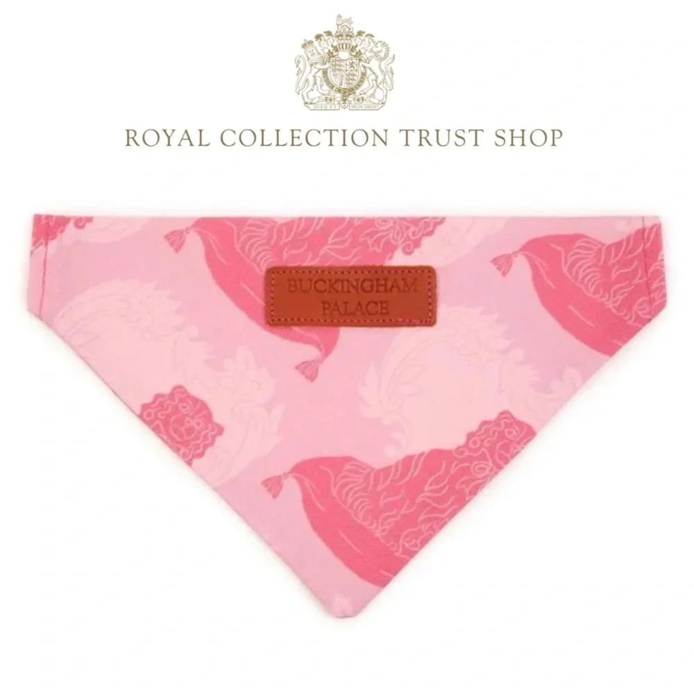 Royal Collection Trust x Rory Hutton Pink Dog Print Bandana